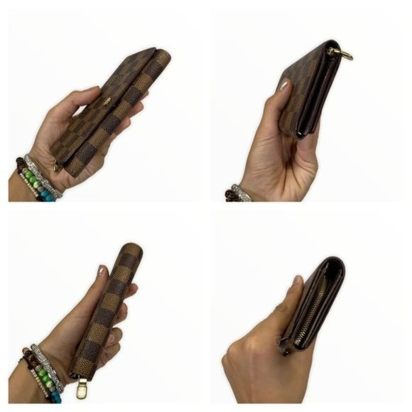 Authentic Louis Vuitton Wallet Damier Azur Used LV Purse Vintage - Picture 7 of 9